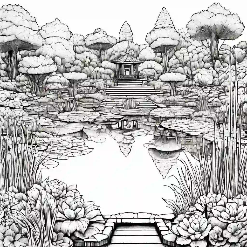 Pond coloring pages